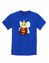 Queen Bee Mothers Day Childrens Dark T-Shirt-Childrens T-Shirt-TooLoud-Royal-Blue-X-Small-Davson Sales