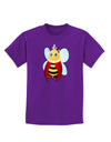 Queen Bee Mothers Day Childrens Dark T-Shirt-Childrens T-Shirt-TooLoud-Purple-X-Small-Davson Sales