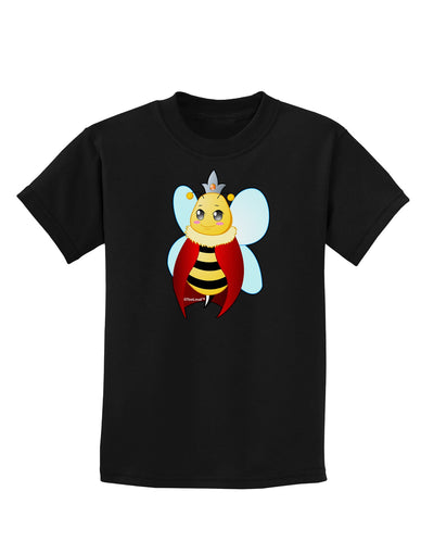 Queen Bee Mothers Day Childrens Dark T-Shirt-Childrens T-Shirt-TooLoud-Black-X-Small-Davson Sales