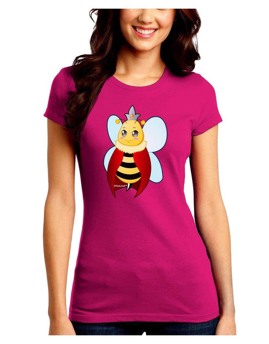 Queen Bee Mothers Day Juniors Crew Dark T-Shirt-T-Shirts Juniors Tops-TooLoud-Black-Juniors Fitted Small-Davson Sales