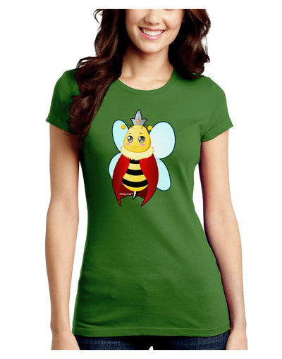 Queen Bee Mothers Day Juniors Crew Dark T-Shirt-T-Shirts Juniors Tops-TooLoud-Kiwi-Green-Juniors Fitted Small-Davson Sales