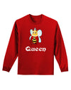 Queen Bee Text 2 Adult Long Sleeve Dark T-Shirt-TooLoud-Red-Small-Davson Sales