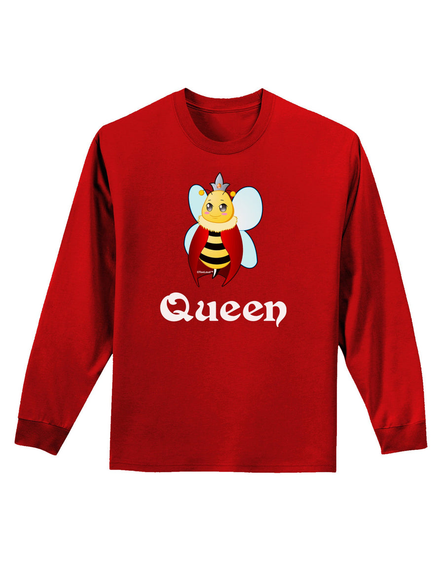 Queen Bee Text 2 Adult Long Sleeve Dark T-Shirt-TooLoud-Black-Small-Davson Sales