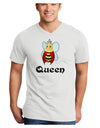 Queen Bee Text 2 Adult V-Neck T-shirt-Mens V-Neck T-Shirt-TooLoud-White-Small-Davson Sales