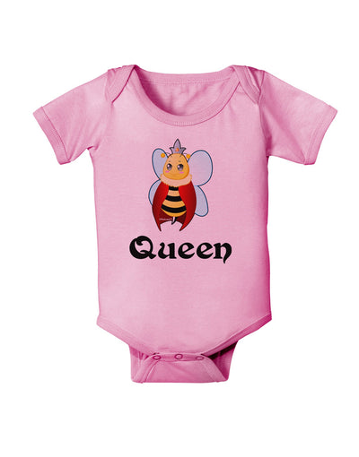 Queen Bee Text 2 Baby Romper Bodysuit-Baby Romper-TooLoud-Light-Pink-06-Months-Davson Sales