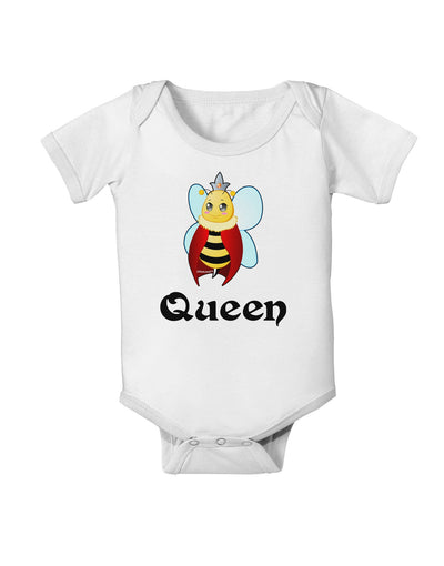 Queen Bee Text 2 Baby Romper Bodysuit-Baby Romper-TooLoud-White-06-Months-Davson Sales