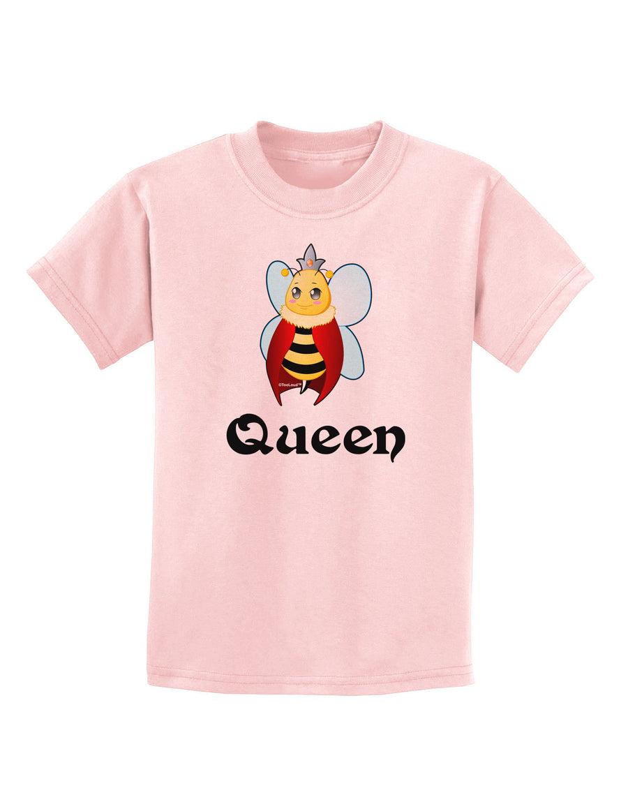 Queen Bee Text 2 Childrens T-Shirt-Childrens T-Shirt-TooLoud-White-X-Small-Davson Sales