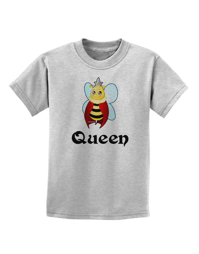 Queen Bee Text 2 Childrens T-Shirt-Childrens T-Shirt-TooLoud-AshGray-X-Small-Davson Sales