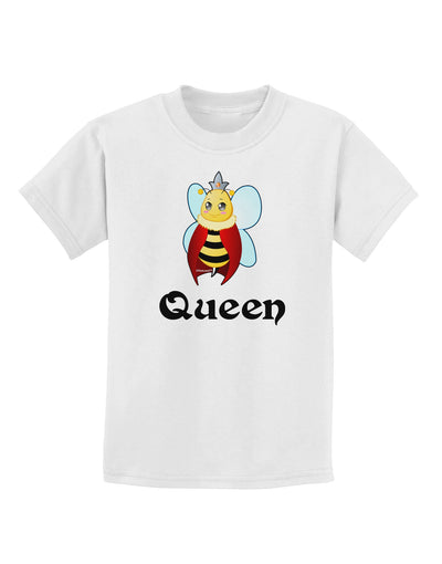 Queen Bee Text 2 Childrens T-Shirt-Childrens T-Shirt-TooLoud-White-X-Small-Davson Sales