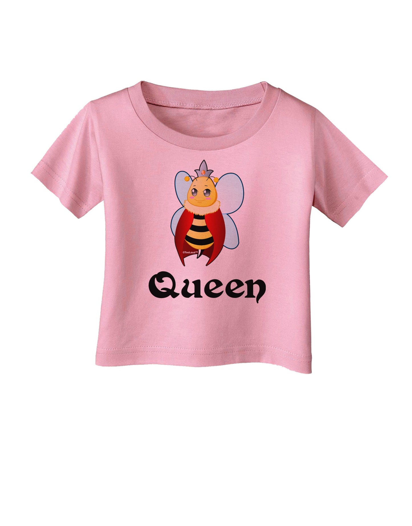 Queen Bee Text 2 Infant T-Shirt-Infant T-Shirt-TooLoud-Candy-Pink-06-Months-Davson Sales
