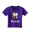 Queen Bee Text 2 Toddler T-Shirt Dark-Toddler T-Shirt-TooLoud-Purple-2T-Davson Sales