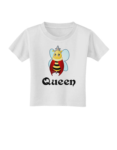 Queen Bee Text 2 Toddler T-Shirt-Toddler T-Shirt-TooLoud-White-2T-Davson Sales