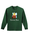 Queen Bee Text Adult Long Sleeve Dark T-Shirt-TooLoud-Dark-Green-Small-Davson Sales