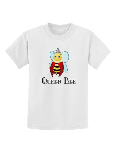 Queen Bee Text Childrens T-Shirt-Childrens T-Shirt-TooLoud-White-X-Small-Davson Sales