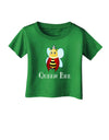 Queen Bee Text Infant T-Shirt Dark-Infant T-Shirt-TooLoud-Clover-Green-06-Months-Davson Sales