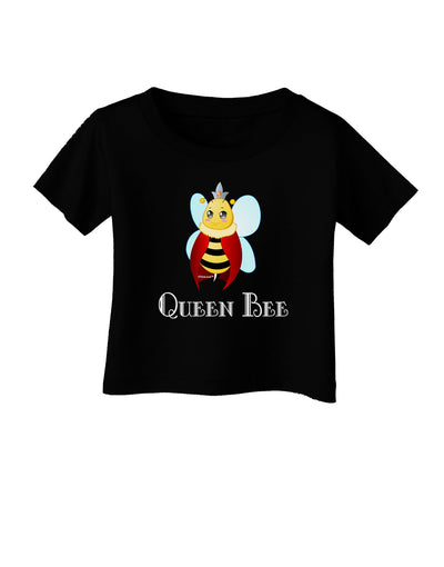 Queen Bee Text Infant T-Shirt Dark-Infant T-Shirt-TooLoud-Black-06-Months-Davson Sales