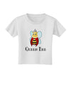 Queen Bee Text Toddler T-Shirt-Toddler T-Shirt-TooLoud-White-2T-Davson Sales