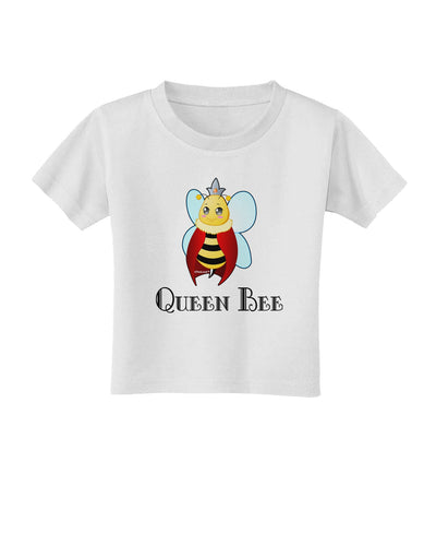 Queen Bee Text Toddler T-Shirt-Toddler T-Shirt-TooLoud-White-2T-Davson Sales