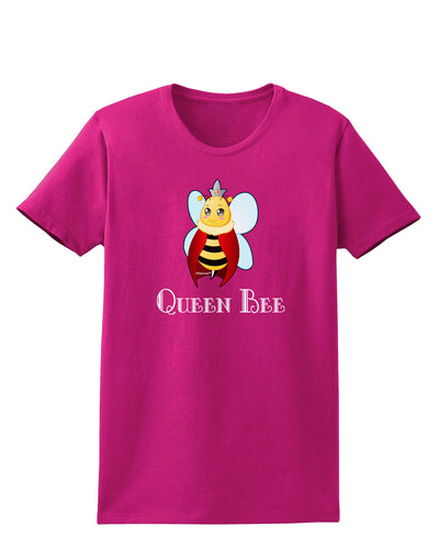 Queen Bee Text Womens Dark T-Shirt-TooLoud-Hot-Pink-Small-Davson Sales