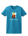 Queen Bee Text Womens Dark T-Shirt-TooLoud-Turquoise-X-Small-Davson Sales