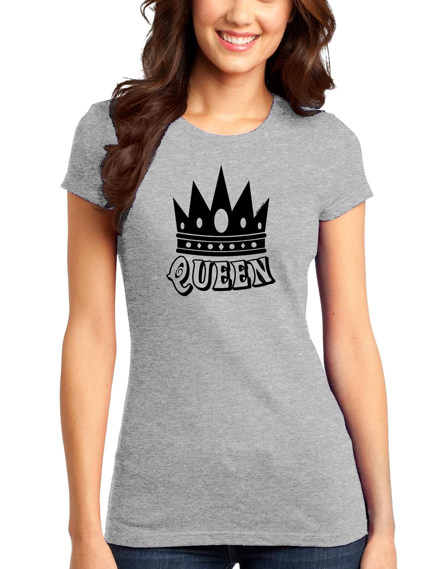 Queen Juniors T-Shirt-Womens Juniors T-Shirt-TooLoud-Heather-Gray-Small-Davson Sales