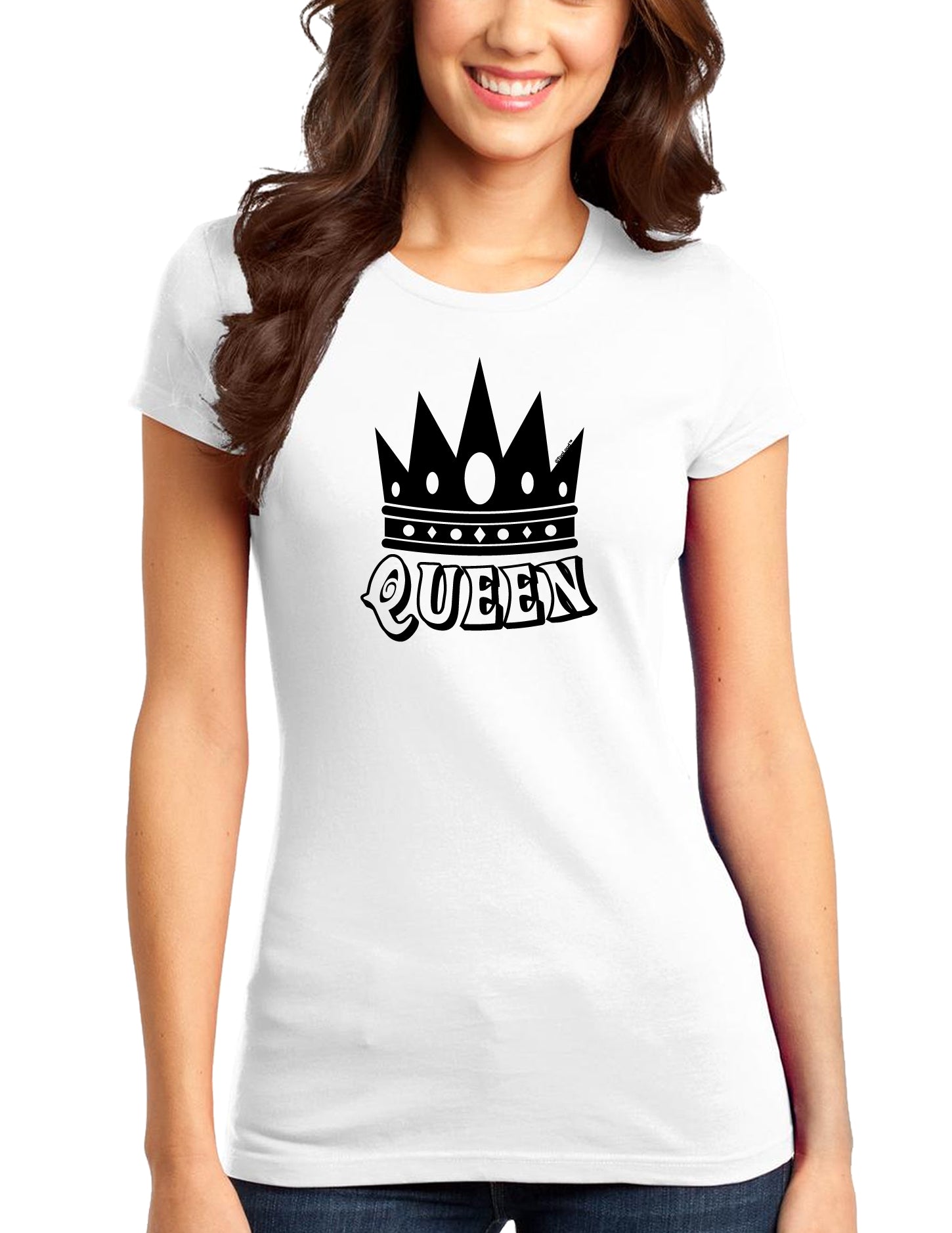 Queen Juniors T-Shirt-Womens Juniors T-Shirt-TooLoud-White-Small-Davson Sales