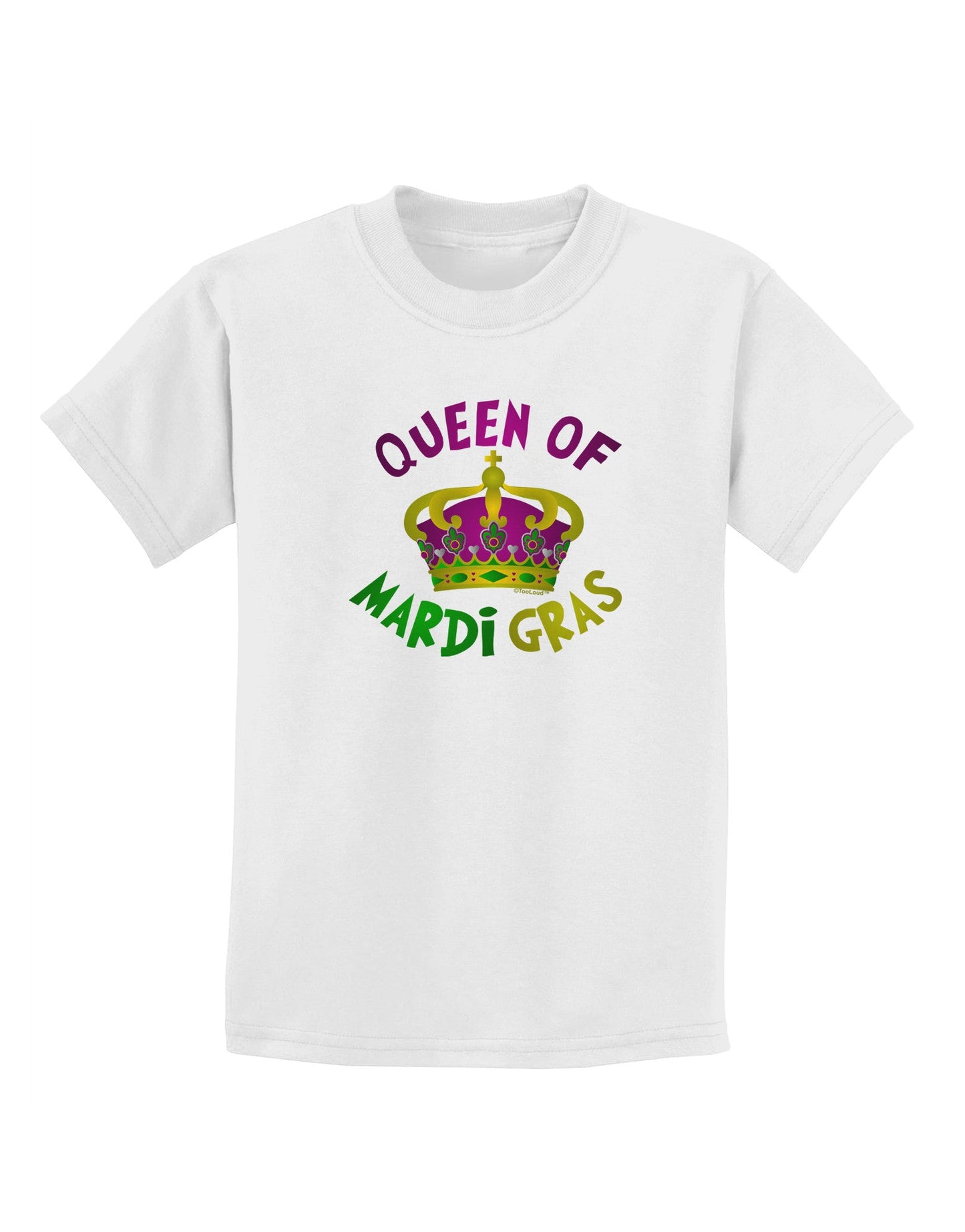 Queen Of Mardi Gras Childrens T-Shirt-Childrens T-Shirt-TooLoud-White-X-Small-Davson Sales