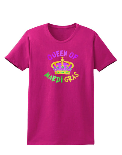 Queen Of Mardi Gras Womens Dark T-Shirt-Womens T-Shirt-TooLoud-Hot-Pink-Small-Davson Sales