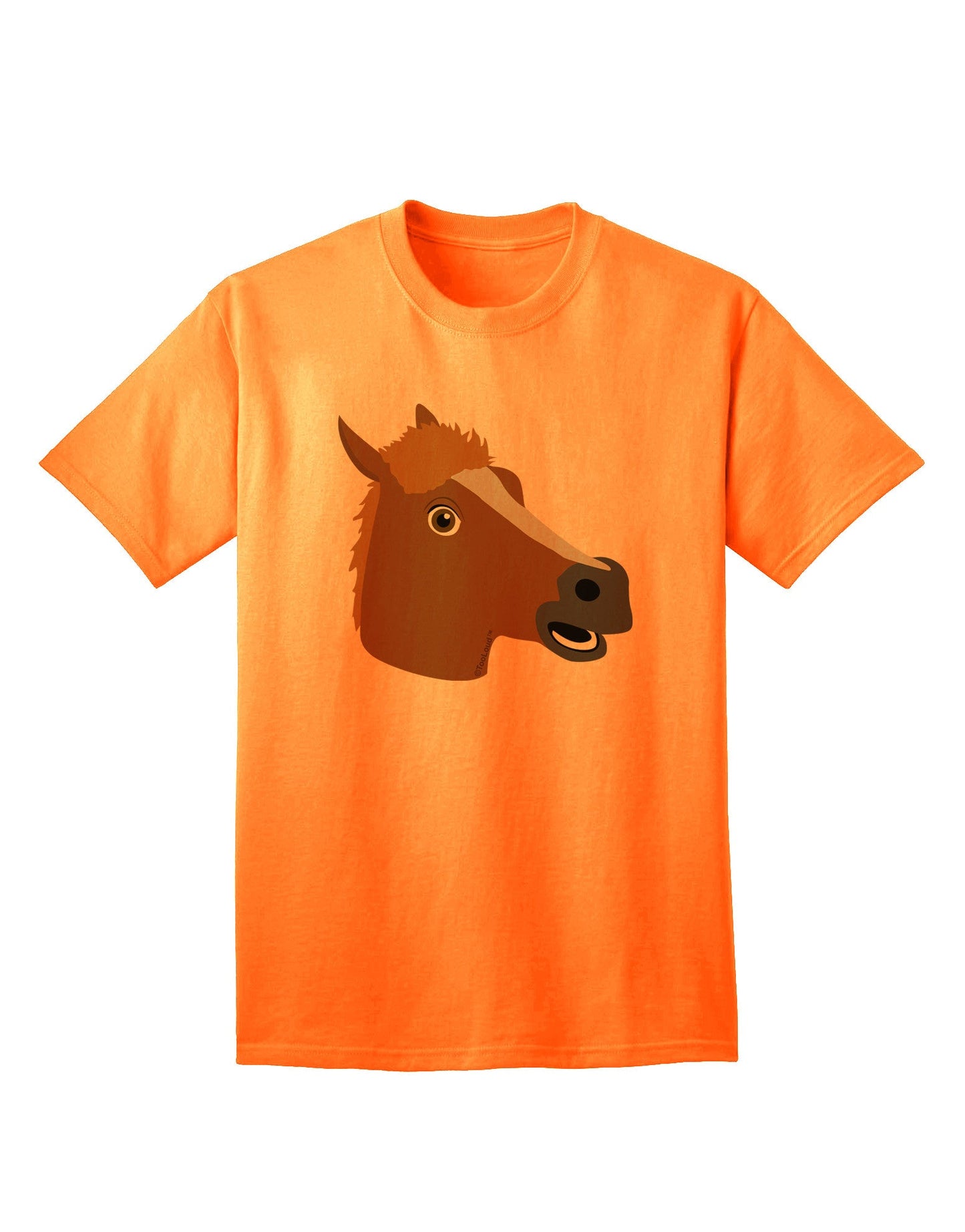 Quirky Cartoon Horse Head - Premium Adult T-Shirt Collection-Mens T-shirts-TooLoud-Neon-Orange-Small-Davson Sales