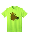 Quirky Cartoon Horse Head - Premium Adult T-Shirt Collection-Mens T-shirts-TooLoud-Neon-Green-Small-Davson Sales