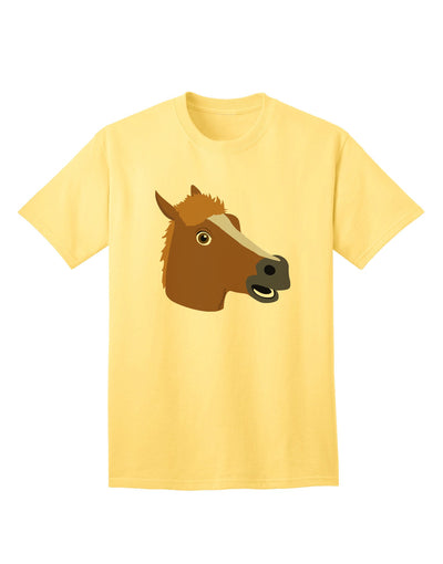 Quirky Cartoon Horse Head - Premium Adult T-Shirt Collection-Mens T-shirts-TooLoud-Yellow-Small-Davson Sales