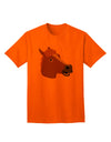 Quirky Cartoon Horse Head - Premium Adult T-Shirt Collection-Mens T-shirts-TooLoud-Orange-Small-Davson Sales