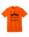 Quirky 'I Mustache You a Question' Adult T-Shirt - A Conversation Starter-Mens T-shirts-TooLoud-Orange-Small-Davson Sales