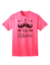 Quirky 'I Mustache You a Question' Adult T-Shirt - A Conversation Starter-Mens T-shirts-TooLoud-Neon-Pink-Small-Davson Sales