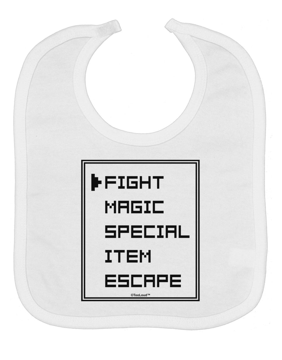 RPG Command Selection List Baby Bib by TooLoud