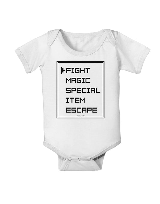 RPG Command Selection List Baby Romper Bodysuit by TooLoud-Baby Romper-TooLoud-White-06-Months-Davson Sales