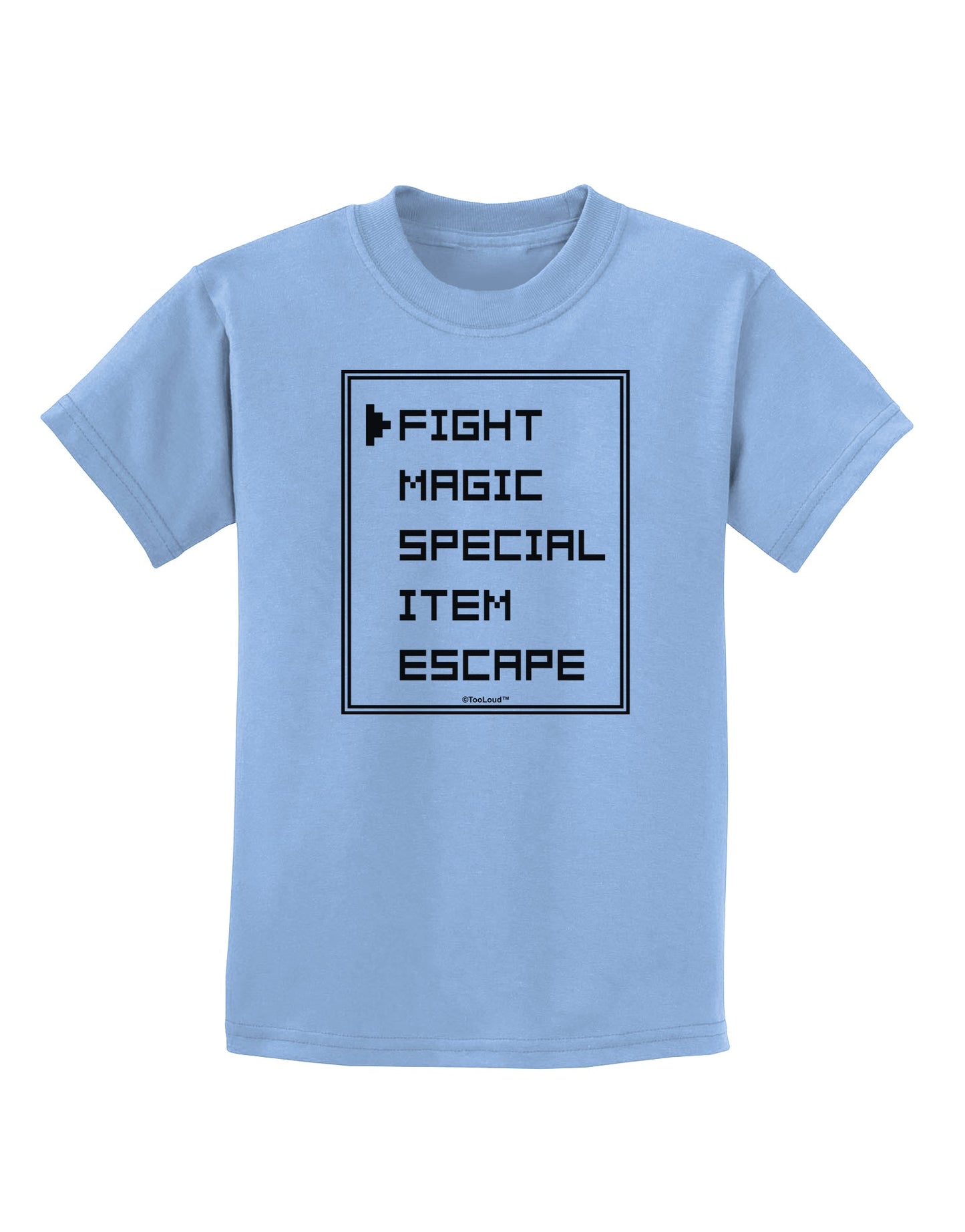RPG Command Selection List Childrens T-Shirt by TooLoud-Childrens T-Shirt-TooLoud-Light-Blue-X-Small-Davson Sales