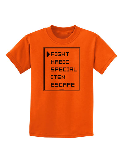 RPG Command Selection List Childrens T-Shirt by TooLoud-Childrens T-Shirt-TooLoud-Orange-X-Small-Davson Sales