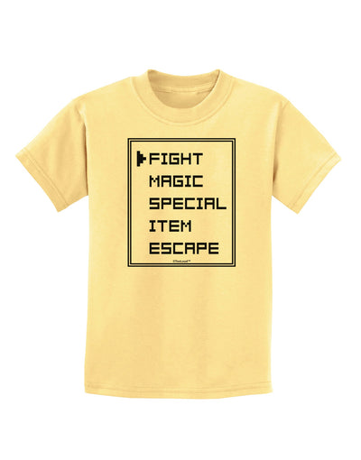 RPG Command Selection List Childrens T-Shirt by TooLoud-Childrens T-Shirt-TooLoud-Daffodil-Yellow-X-Small-Davson Sales