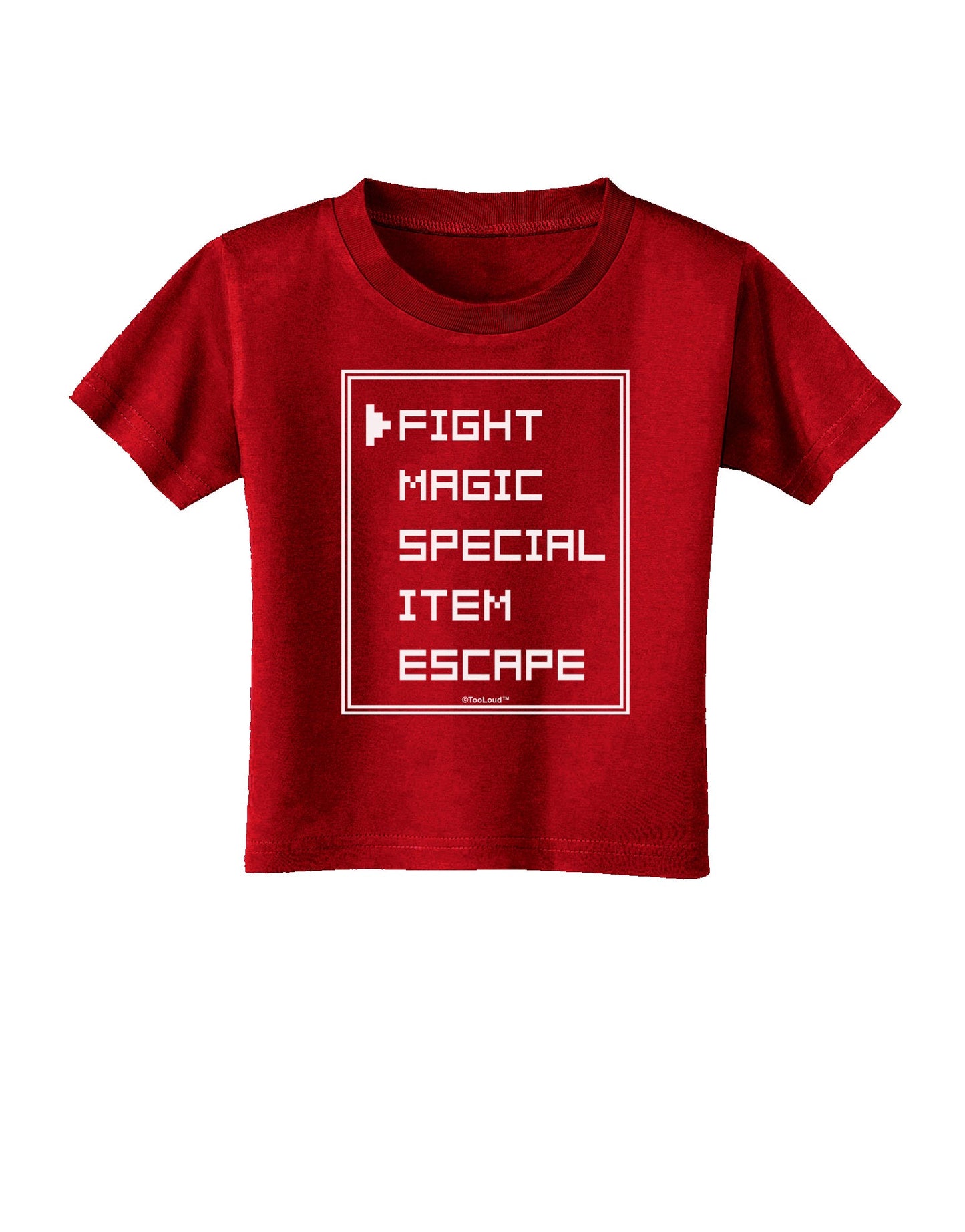RPG Command Selection List Toddler T-Shirt Dark by TooLoud-Toddler T-Shirt-TooLoud-Red-2T-Davson Sales
