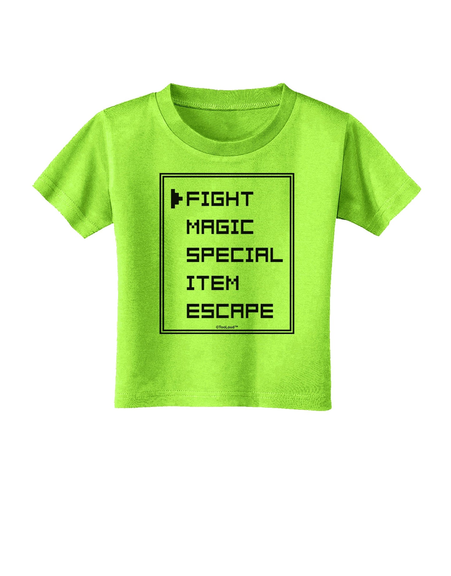 RPG Command Selection List Toddler T-Shirt by TooLoud-Toddler T-Shirt-TooLoud-Lime-Green-2T-Davson Sales