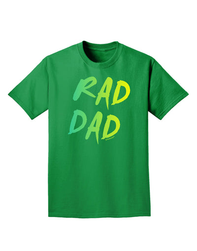 Rad Dad Design - 80s Neon Adult Dark T-Shirt-Mens T-Shirt-TooLoud-Kelly-Green-Small-Davson Sales