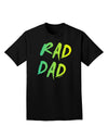 Rad Dad Design - 80s Neon Adult Dark T-Shirt-Mens T-Shirt-TooLoud-Black-Small-Davson Sales