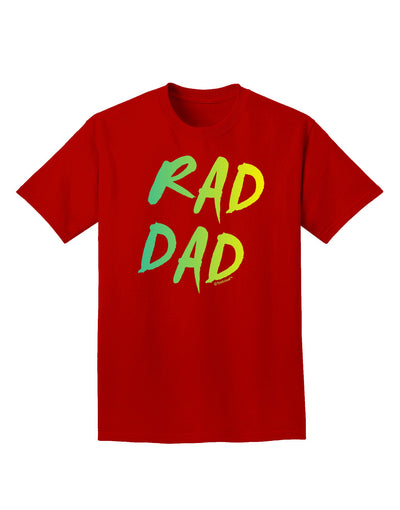 Rad Dad Design - 80s Neon Adult Dark T-Shirt-Mens T-Shirt-TooLoud-Red-Small-Davson Sales