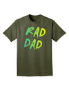 Rad Dad Design - 80s Neon Adult Dark T-Shirt-Mens T-Shirt-TooLoud-Military-Green-Small-Davson Sales