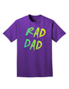 Rad Dad Design - 80s Neon Adult Dark T-Shirt-Mens T-Shirt-TooLoud-Purple-Small-Davson Sales