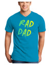 Rad Dad Design - 80s Neon Adult Dark V-Neck T-Shirt-Mens V-Neck T-Shirt-TooLoud-Turquoise-Small-Davson Sales