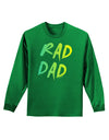 Rad Dad Design - 80s Neon Adult Long Sleeve Dark T-Shirt-TooLoud-Kelly-Green-Small-Davson Sales