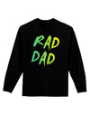 Rad Dad Design - 80s Neon Adult Long Sleeve Dark T-Shirt-TooLoud-Black-Small-Davson Sales