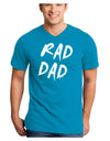 Rad Dad Design Adult Dark V-Neck T-Shirt-Mens V-Neck T-Shirt-TooLoud-Turquoise-Small-Davson Sales